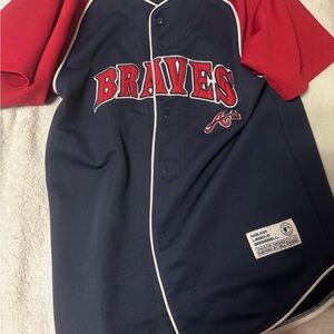 Braves Baseball Jersey - Red and Blue